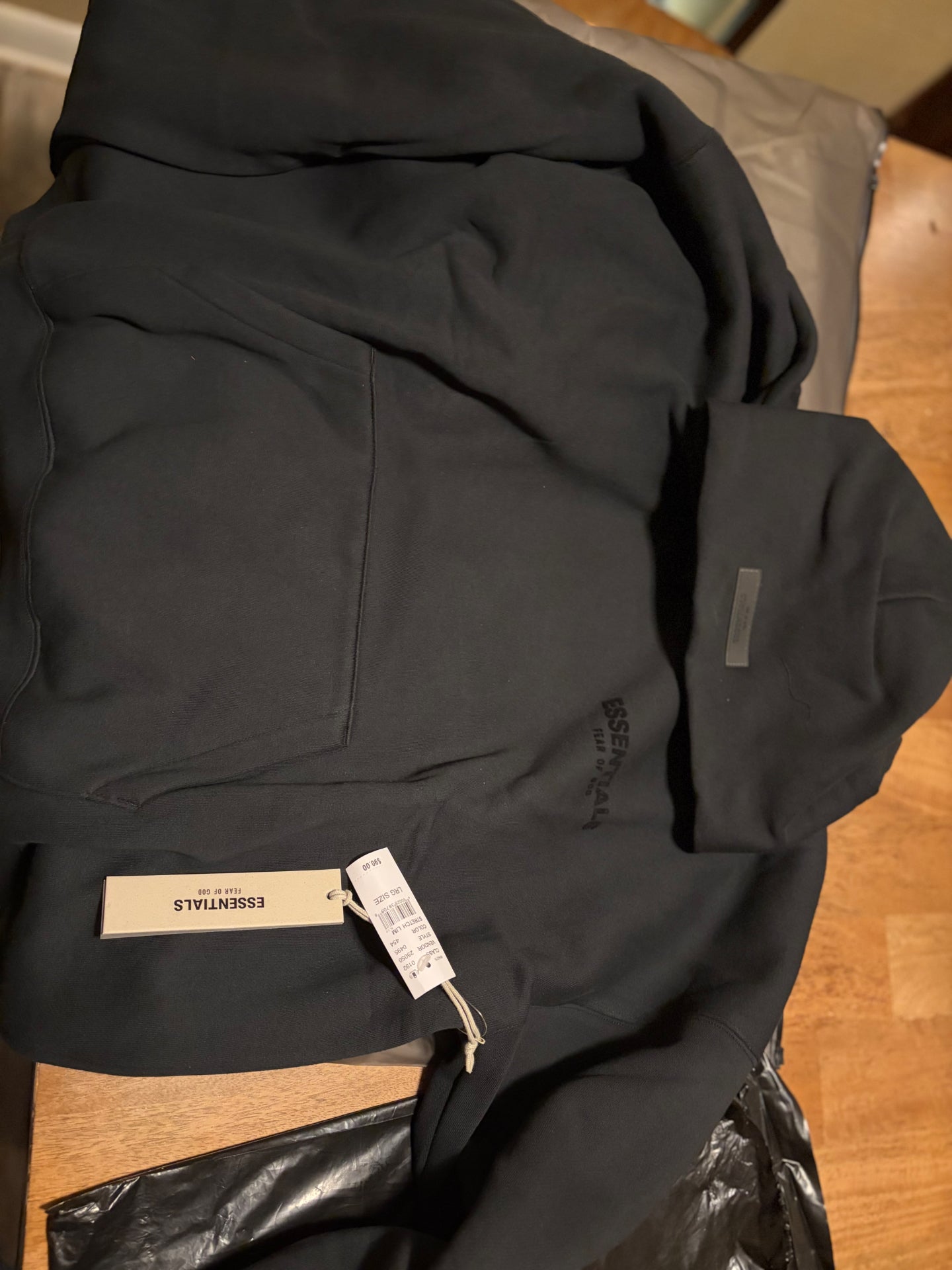 Black Essential Fear of God hoodie